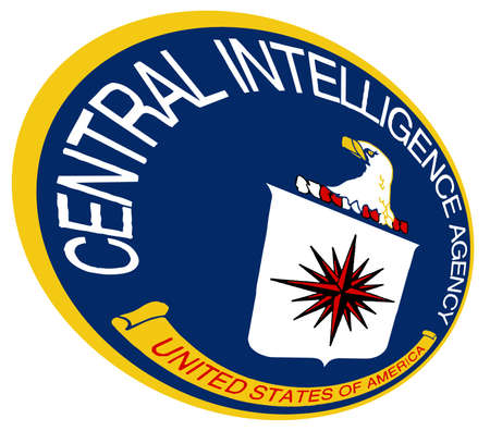 A perspective view of the CIA crest over a white backgroundのイラスト素材