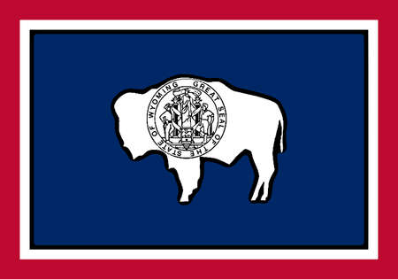 The USA state of Wyoming state flagのイラスト素材
