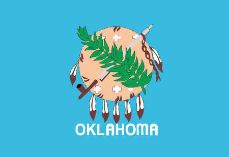 The flag of the state of Oklahomaのイラスト素材