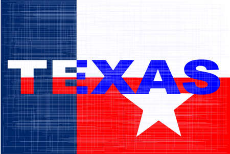 The text for the state of Texas with the texas starのイラスト素材