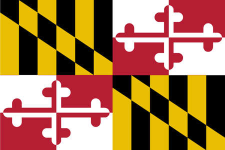 The USA state of Maryland state flagのイラスト素材