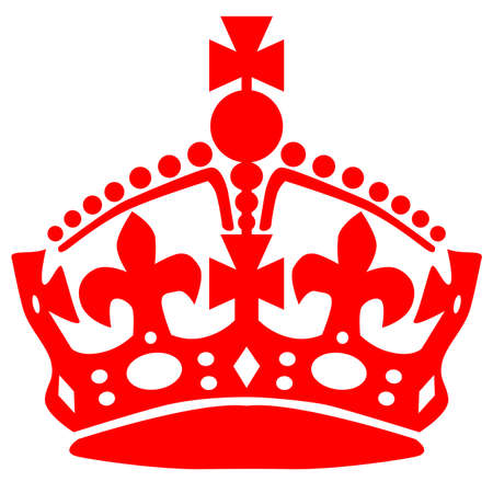 Crown as used in stay calm material over a white backgroundのイラスト素材