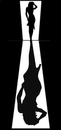 Shadow on the floor from a doorwayのイラスト素材