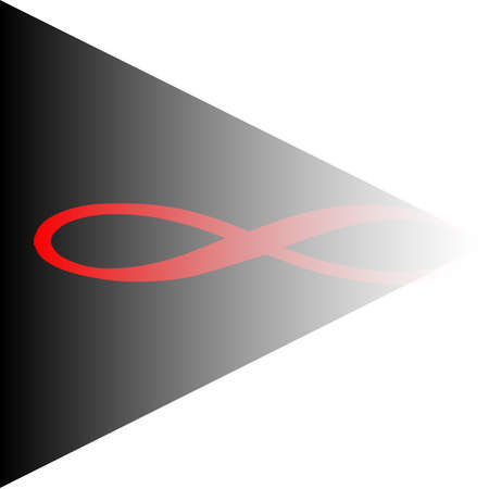 The math symbol for infinity fading into infinityのイラスト素材