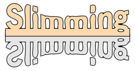 The text slimming with a trimmed waist line over a white backgroundのイラスト素材