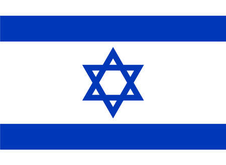 The flag of Israel in blue and white with the star of Davidのイラスト素材
