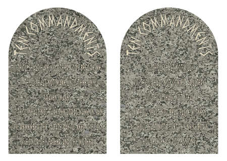 The two stones containing the ten commandmentsのイラスト素材