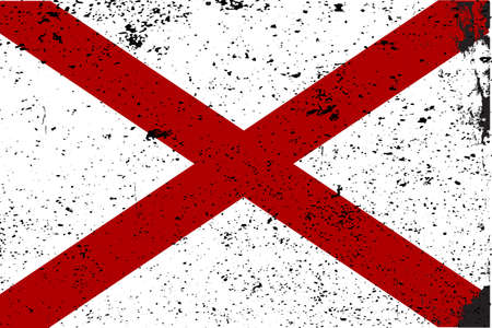 The flag of the United States stae Alabamaのイラスト素材
