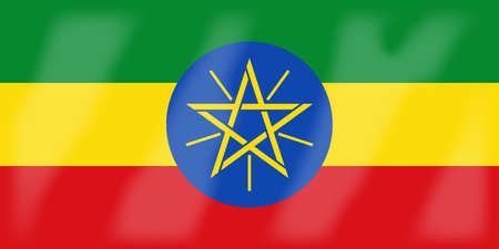 The flag of the African country of Ethiopiaのイラスト素材