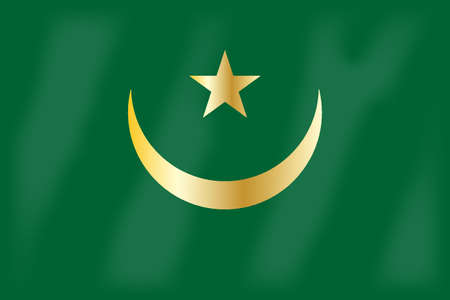 The flag of the African country of Mauritaniaのイラスト素材