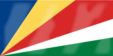 The flag of the African country Seychellesのイラスト素材