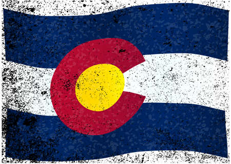 The United States of American state flat of Coloradoのイラスト素材