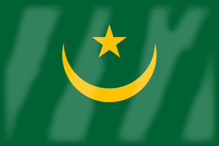 Flag of the Arab League country of Mauritaniaのイラスト素材
