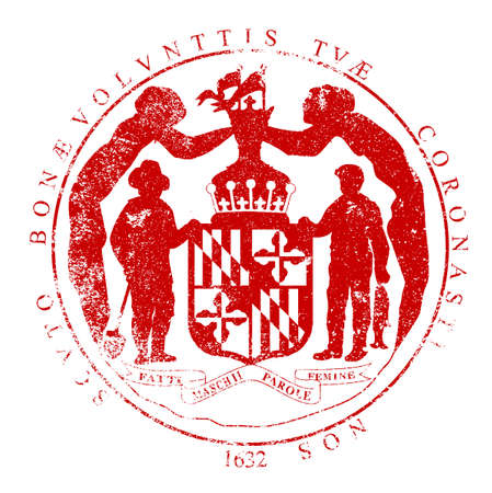 The State Seal of Maryland rubber stamp on a white backgroundのイラスト素材