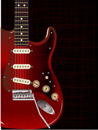A dark electric guitar with grunge efect over a dark backgroundのイラスト素材