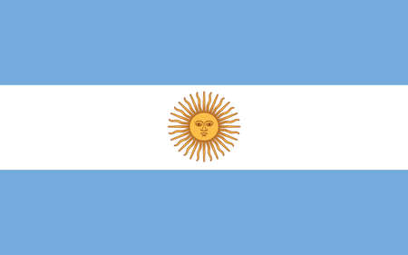 Flag of the South American country of Argentinaのイラスト素材