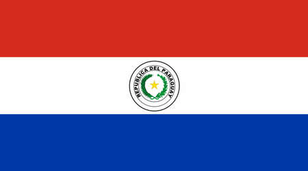 Flag of the South American country of Paraguayのイラスト素材