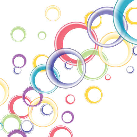 An abstract background of circles over a white backgroundのイラスト素材