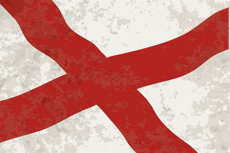 The flag of the United States state Alabama with grunge effectのイラスト素材