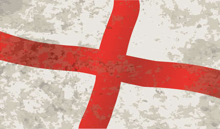 The flag of England and Saint George with grungeのイラスト素材