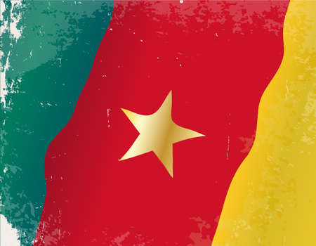 The flag of the African country of Cameroonのイラスト素材