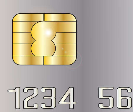 Closeup of a credit card chipのイラスト素材
