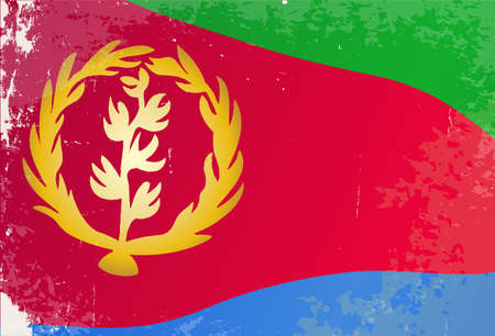 The flag of the African country of Eritreaのイラスト素材