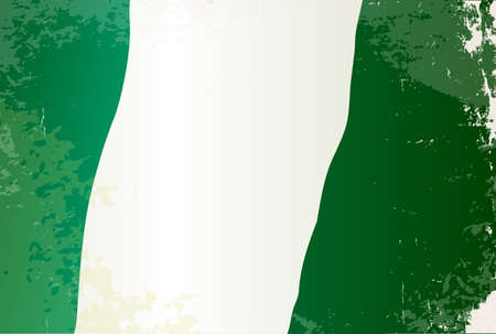 The flag of the African country of Nigeriaのイラスト素材