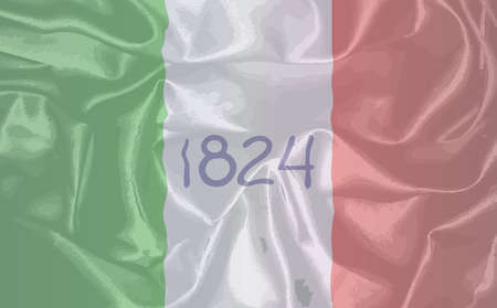 The flag as flown at the Alamo battleのイラスト素材