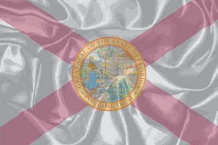The flag of the USA state of Floridaのイラスト素材