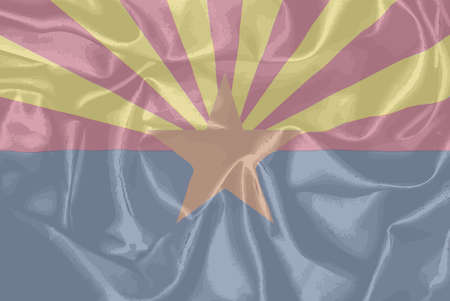 The state flag of the  State of Arizonaのイラスト素材