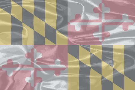 The USA state of Maryland state flagのイラスト素材