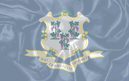 The seal of the USA state of Connecticut over a white backgroundのイラスト素材