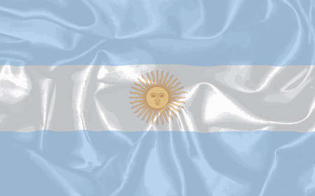 Flag of the South American country of Argentinaのイラスト素材