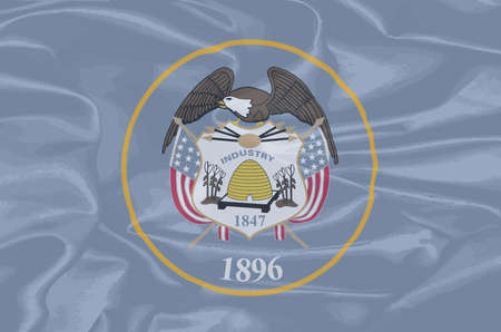 The flag of the American state of Utahのイラスト素材