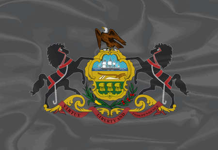 State flag of the USA state of Pennsylvaniaのイラスト素材