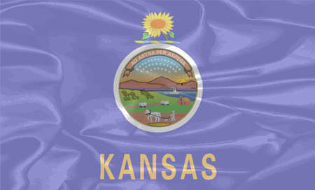 The flag of the state of Kansasのイラスト素材