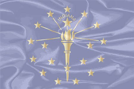 The state flag of the US state if Indianaのイラスト素材