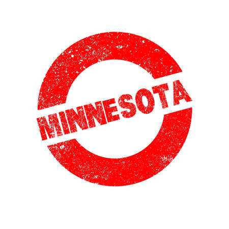 A rubber ink stamp with the text Minnesotaのイラスト素材