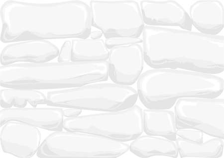 A traditional pale grey dry stone wall.のイラスト素材
