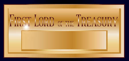 The front door plaque and letter box of number ten downing streat the home of the British Prime Ministerのイラスト素材