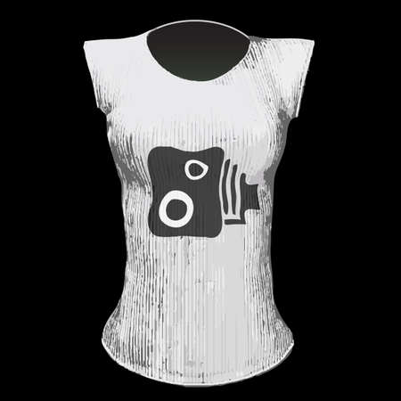 A typical speed amera sign as a T shirt designのイラスト素材