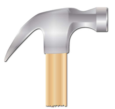 Head and part shank of a claw hammerのイラスト素材
