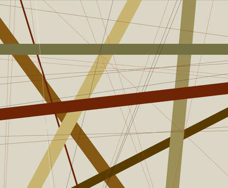 An earth tone background with coloured earth tone criss cross items.のイラスト素材