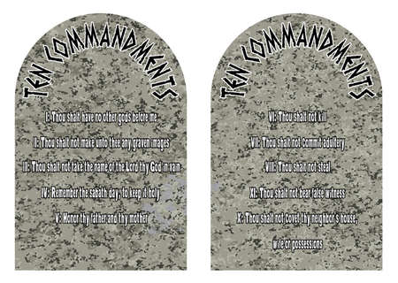 The two stones containing the ten commandmentsのイラスト素材