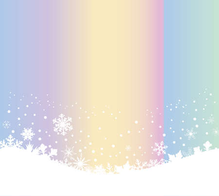 A snowdrift set in falling snowのイラスト素材