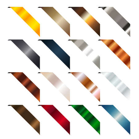 A colection of page corner curlsのイラスト素材