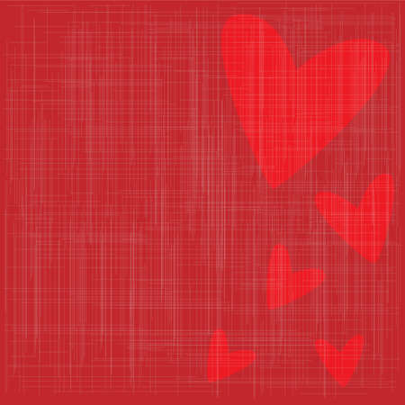 Valentine card with a grunge background with heartsのイラスト素材