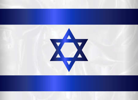 The flag of Israel in blue and white with the star of Davidのイラスト素材