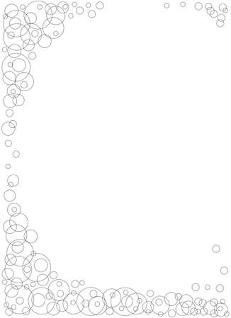 A thin line circle page border over a white backgroundのイラスト素材